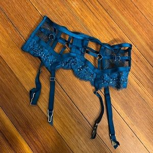 Victoria Secret Blue Garter Belt